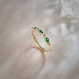 Leafy Stackable Band, 10K Solid Gold-1