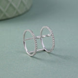 Statement Wide Band, 14K Solid Gold, 1/2 ct Lab Grown Diamond-2