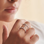 Statement Wide Band, 14K Solid Gold, 1/2 ct Lab Grown Diamond-3