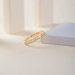 Classic Scallop Diamond Band, 14K Gold Vermeil, 3/8 ct Lab Grown Diamond-5