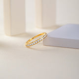 Classic Scallop Diamond Band, 14K Gold Vermeil, 3/8 ct Lab Grown Diamond-5
