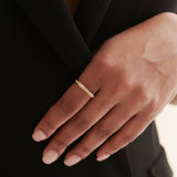 Classic Scallop Diamond Band, 14K Gold Vermeil, 3/8 ct Lab Grown Diamond-2