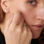 Classic Scallop Diamond Band, 14K Gold Vermeil, 3/8 ct Lab Grown Diamond-4