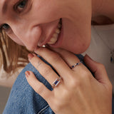 Stackable Paperclip Band, 14K Solid Gold-4