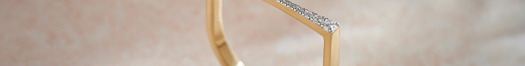 Sleek Stackable Band, 14K Gold Vermeil, 1/8 ct Lab Grown Diamond-1