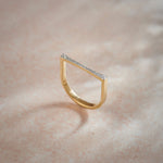 Sleek Stackable Band, 14K Gold Vermeil, 1/8 ct Lab Grown Diamond-6