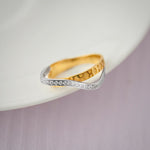 Engraved Band, 14K Gold Vermeil, 1/4 ct Lab Grown Diamond-7