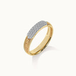 Fine Chevron Diamond Band, 14K Solid Gold, 1/4 ct Lab Grown Diamond-10