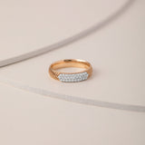 Fine Chevron Diamond Band, 14K Solid Gold, 1/4 ct Lab Grown Diamond-6