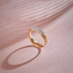 Fine Chevron Diamond Band, 14K Solid Gold, 1/4 ct Lab Grown Diamond-9