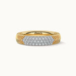 Fine Chevron Diamond Band, 14K Solid Gold, 1/4 ct Lab Grown Diamond-7