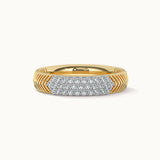 Fine Chevron Diamond Band, 14K Solid Gold, 1/4 ct Lab Grown Diamond-7