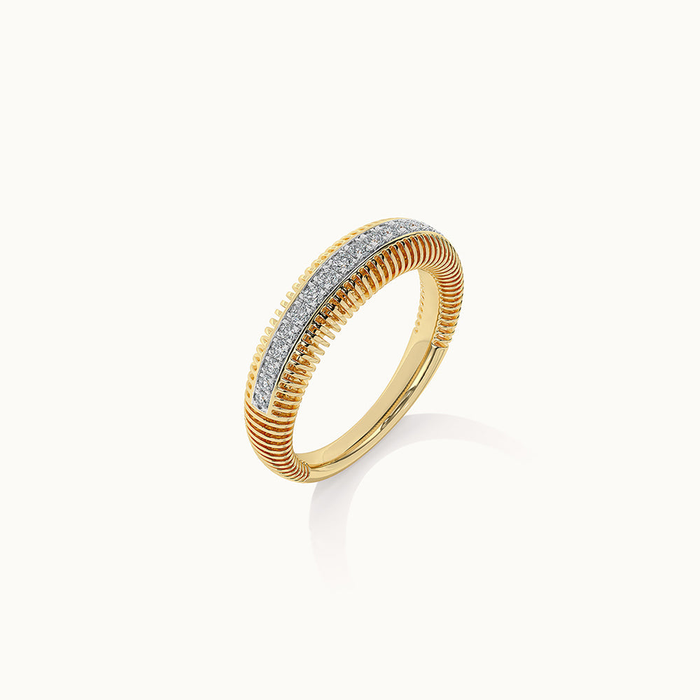 Fine Diamond Band, 14K Solid Gold, 1/4 ct Lab Grown Diamond-1
