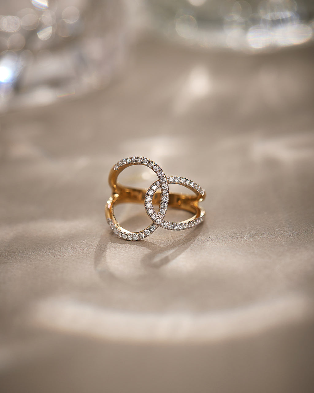 Interlock Pave Diamond Band, 14K Gold Vermeil, 3/8 ct Lab Grown Diamond-6