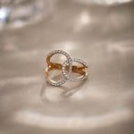 Interlock Pave Diamond Band, 14K Gold Vermeil, 3/8 ct Lab Grown Diamond-6