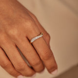 Curved Pave Diamond Band