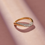 Curved Pave Diamond Band, 14K Solid Gold, 1/3 ct Lab Grown Diamond-6