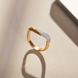 Duo Pave Diamond Band