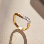 Duo Pave Diamond Band, 14K Solid Gold, 3/8 ct Lab Grown Diamond-6