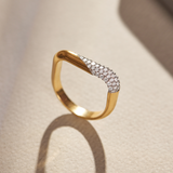 Duo Pave Diamond Band, 14K Solid Gold, 3/8 ct Lab Grown Diamond-6