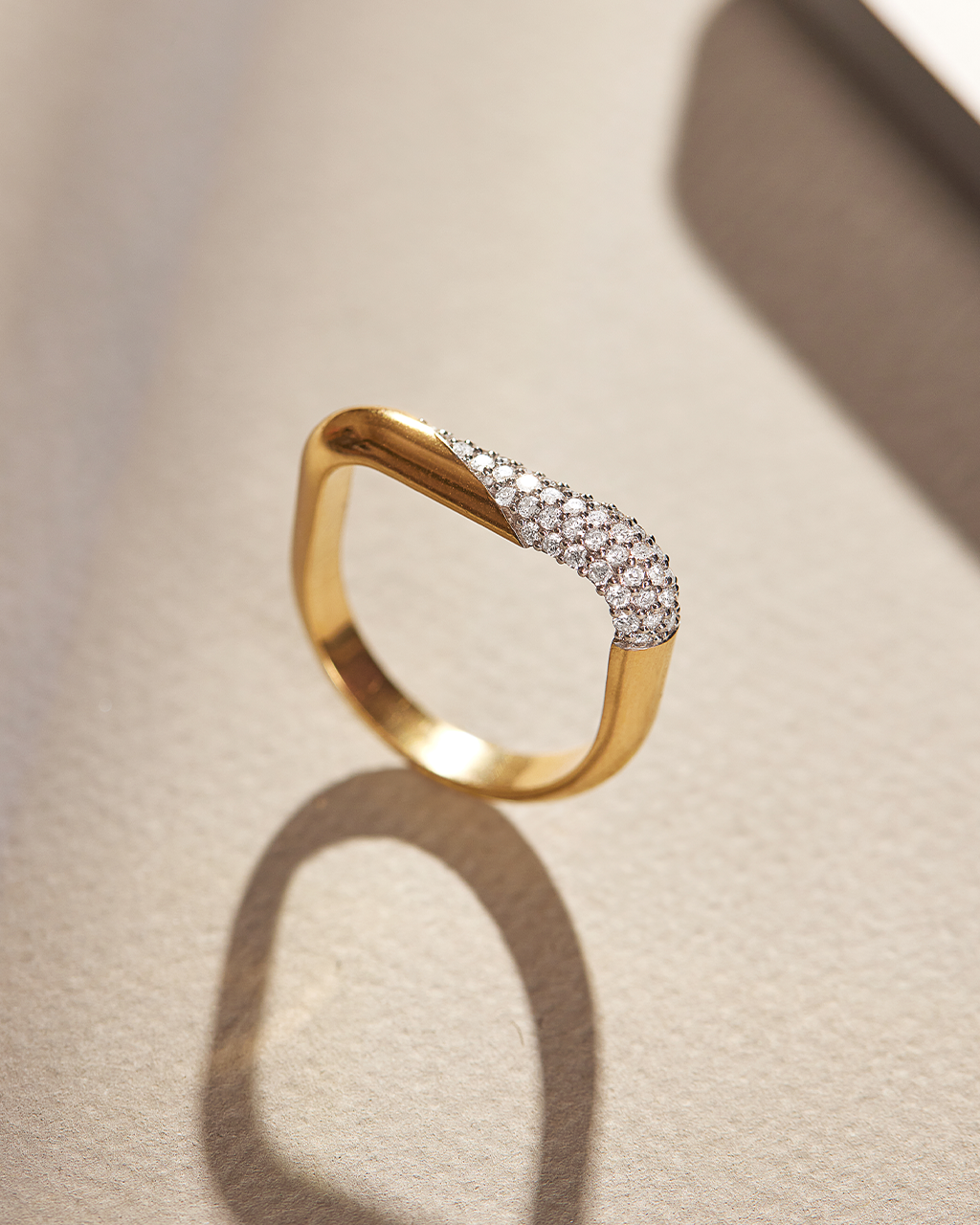 Duo Pave Diamond Band, 14K Gold Vermeil, 3/8 ct Lab Grown Diamond-6