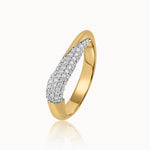 Duo Pave Diamond Band, 14K Solid Gold, 3/8 ct Lab Grown Diamond-3