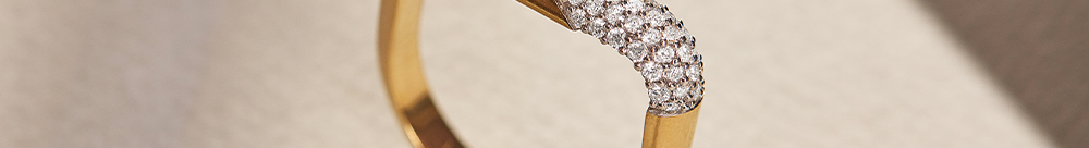 Duo Pave Diamond Band, 14K Gold Vermeil, 3/8 ct Lab Grown Diamond-1