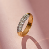 Angled Pave Diamond Band