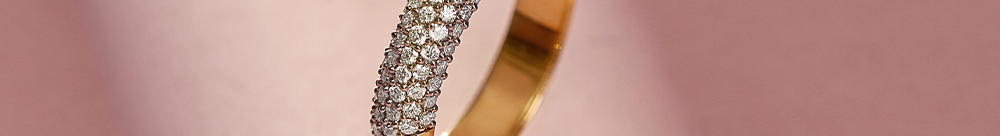 Angled Pave Diamond Band, 14K Gold Vermeil, 3/8 ct Lab Grown Diamond-1