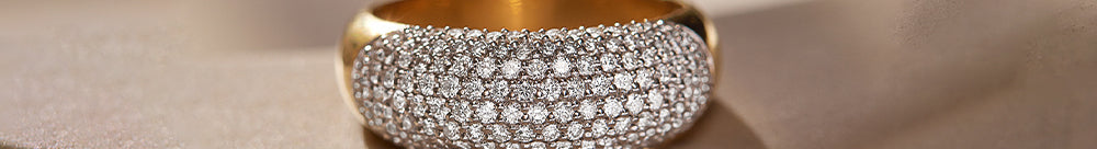 Bold Pave Diamond Band, 14K Solid Gold, 7/8 ct Lab Grown Diamond-1