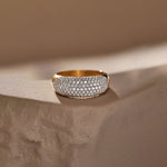 Bold Pave Diamond Band, 14K Solid Gold, 7/8 ct Lab Grown Diamond-1