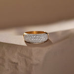 Bold Pave Diamond Band, 14K Gold Vermeil, 7/8 ct Lab Grown Diamond-1