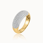 Bold Pave Diamond Band, 14K Gold Vermeil, 7/8 ct Lab Grown Diamond-3