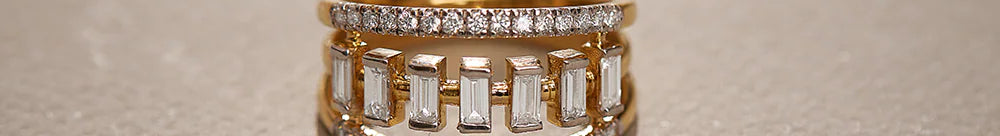Wide Baguette Diamond Band