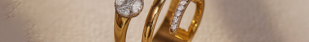 Coil Cluster Diamond Band, 14K Solid Gold, 3/8 ct Lab Grown Diamond-1