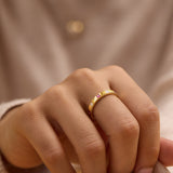 Station Gemstone & Diamond Band