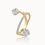 Contemporary Diamond Band, 14K Gold Vermeil, 3/4 ct Lab Grown Diamond-3