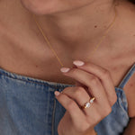 Duo Cluster Open Diamond Band, 14K Solid Gold, 1/3 ct Lab Grown Diamond-2