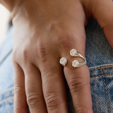 Contemporary Open Diamond Band