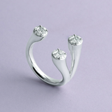 Contemporary Open Diamond Band