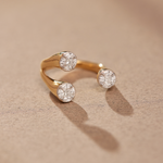 Contemporary Open Diamond Band, 14K Solid Gold, 1/2 ct Lab Grown Diamond-6