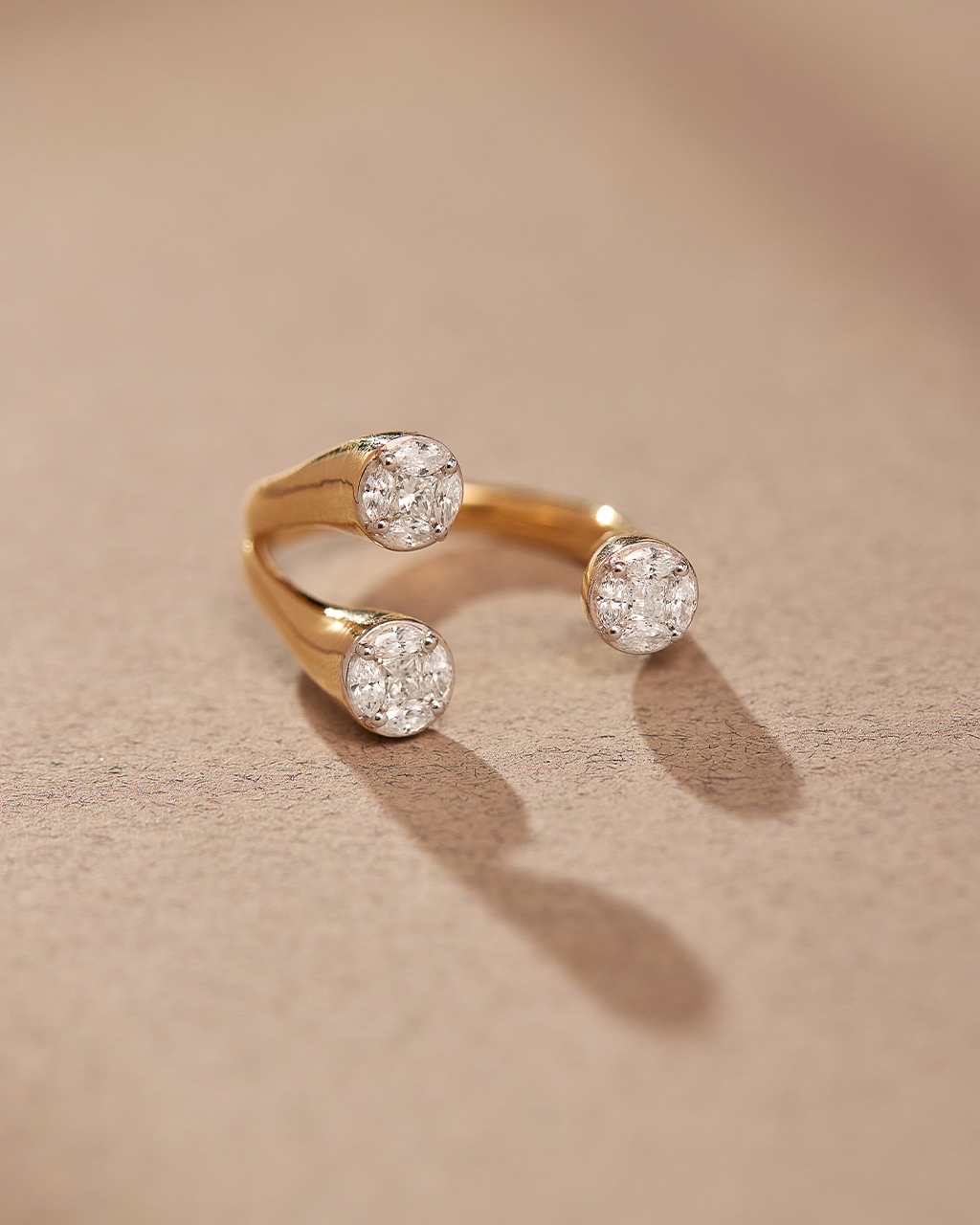 Contemporary Open Diamond Band, 14K Gold Vermeil, 1/2 ct Lab Grown Diamond-6
