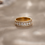 Half Eternity Stacker Diamond Band, 14K Solid Gold, 1 ct Lab Grown Diamond-6