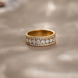 Half Eternity Stacker Diamond Band, 14K Solid Gold, 1 ct Lab Grown Diamond-6