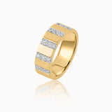 Station Bar Diamond Band, 14K Gold Vermeil, 1/2 ct Lab Grown Diamond-3