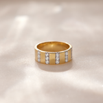 Station Bar Diamond Band, 14K Solid Gold, 1/2 ct Lab Grown Diamond-6