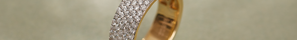 Bold Diamond Band, 14K Solid Gold, 1 ct Lab Grown Diamond-1