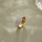 Bold Diamond Band, 14K Solid Gold, 1 ct Lab Grown Diamond-1