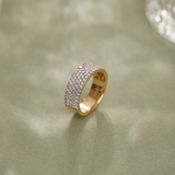 Bold Diamond Band, 14K Solid Gold, 1 ct Lab Grown Diamond-1