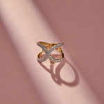 Interlocked Wide Diamond Band, 14K Solid Gold, 5/8 ct Lab Grown Diamond-1